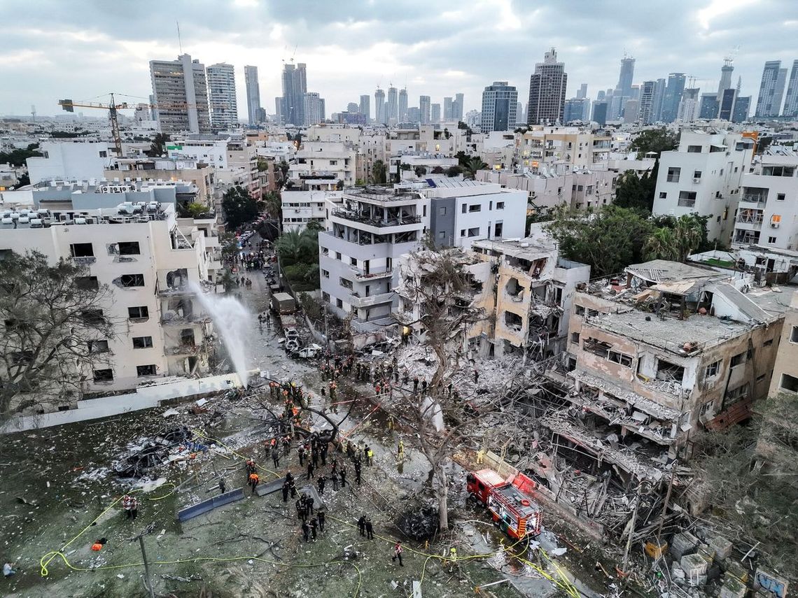 Irán respondió con ataques en zonas de Tel Aviv y otras ciudades de Israel.