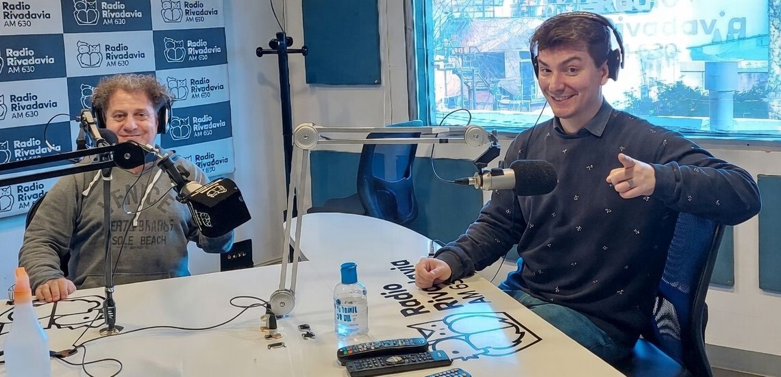 David Rotemberg y Ariel Tarico trabajando juntos en radio David Rotemberg y Ariel Tarico trabajando juntos en radio