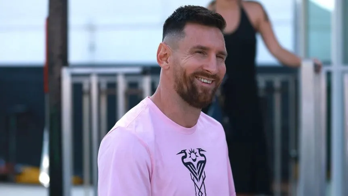 La sonrisa de Messi en Miami.