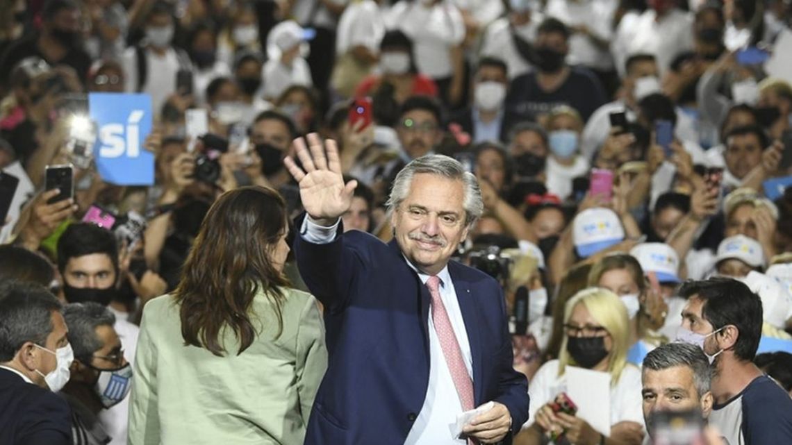 Aberto Fernández será el principal orador en el cierre de campaña del Frente de Todos