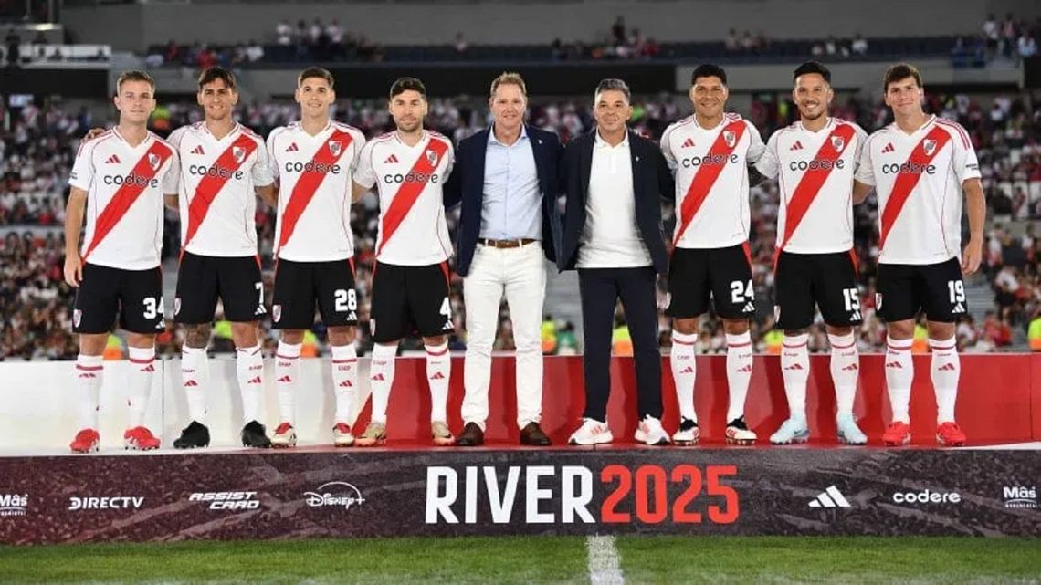 Los siete refuerzos que se sumaron este 2025 a River, Jorge Brito y Marcelo Gallardo.