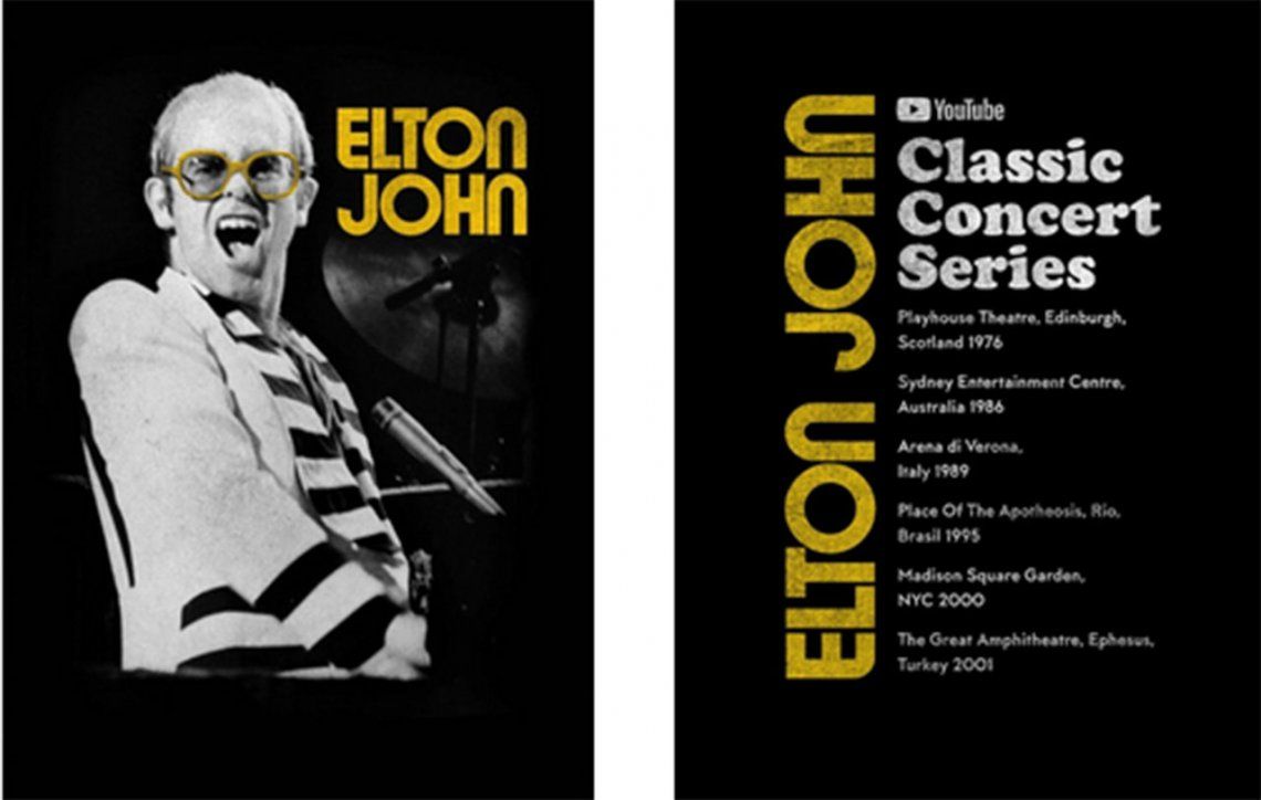 Elton John se suma a los artistas que comparten recitales en YouTube