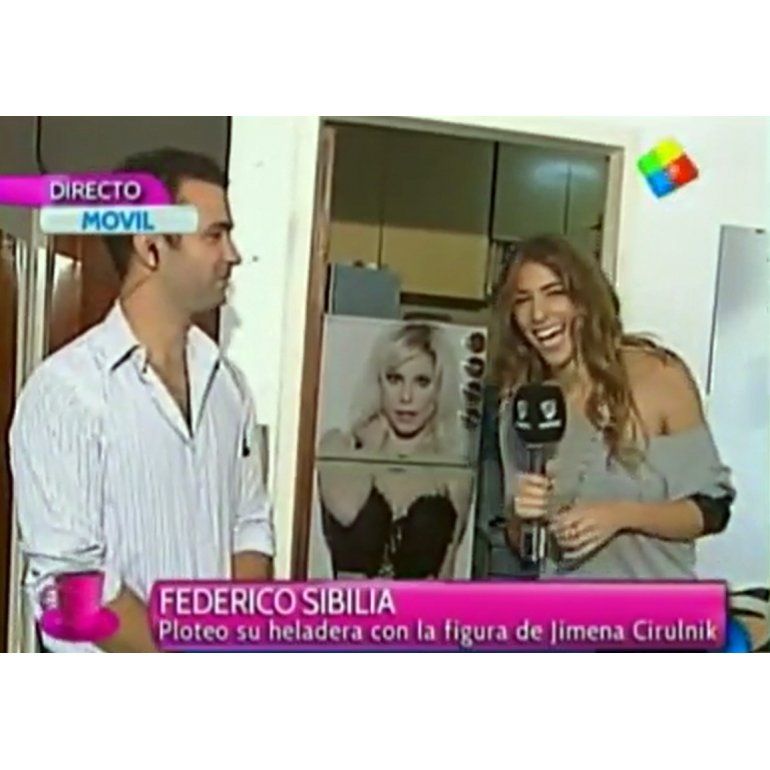 Fanático: ploteó toda su casa con el rostro de Jimena Cyrulnik