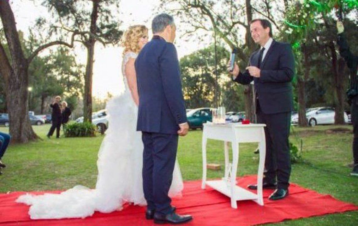 Cuando la secretaria Patricia Durán y el concejal Jorge Frazzetta se casaron