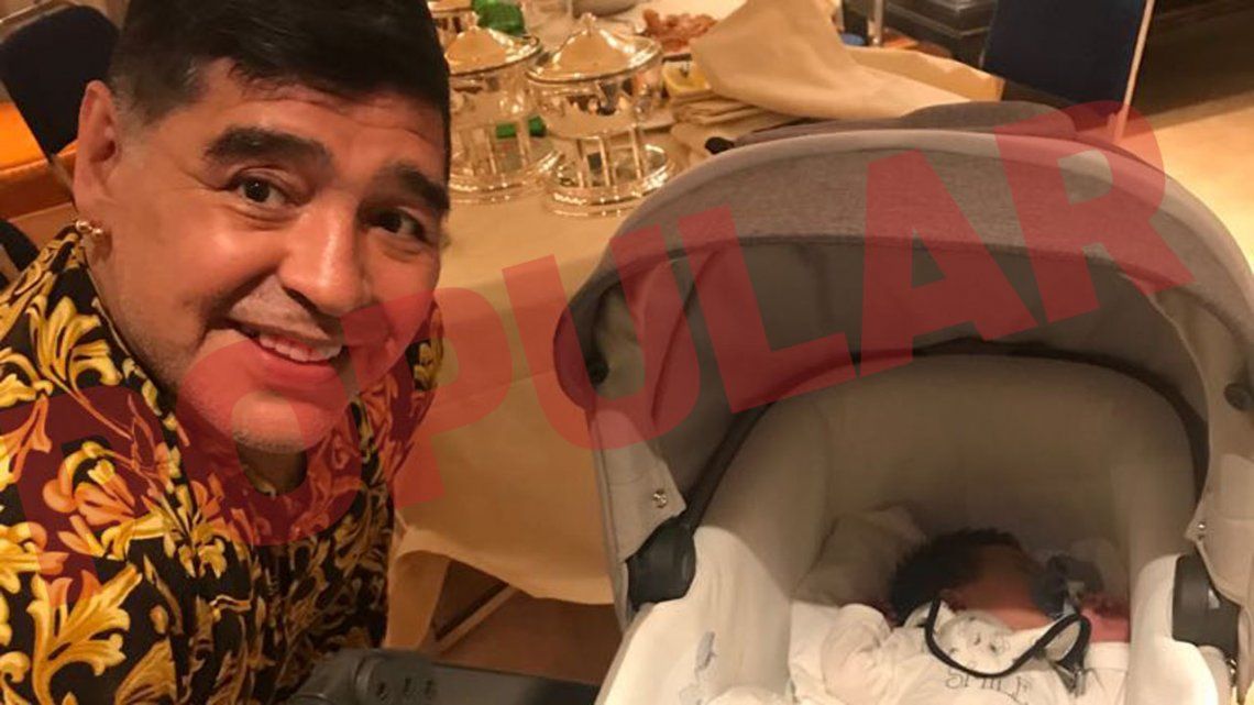Exclusivo: Maradona conoció a su nieto Diego Matías en Roma