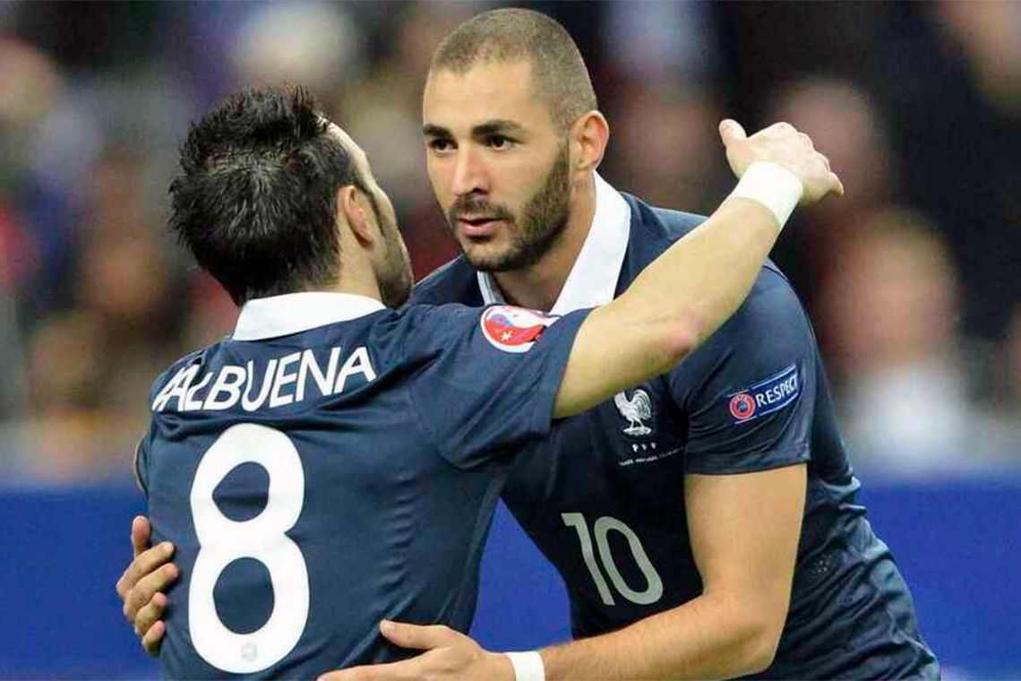 Valbuena y Benzema fueron compañeros en la selección de Francia. Archivo.