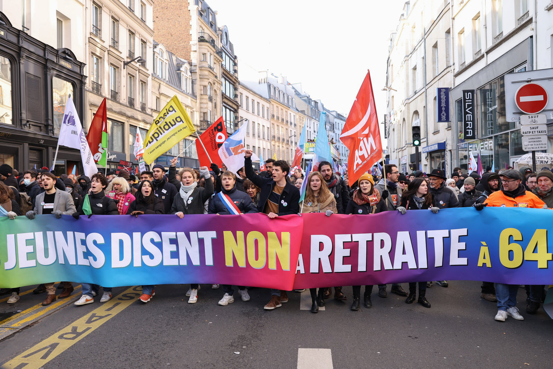 Masiva protesta contra la reforma jubilatoria en Francia