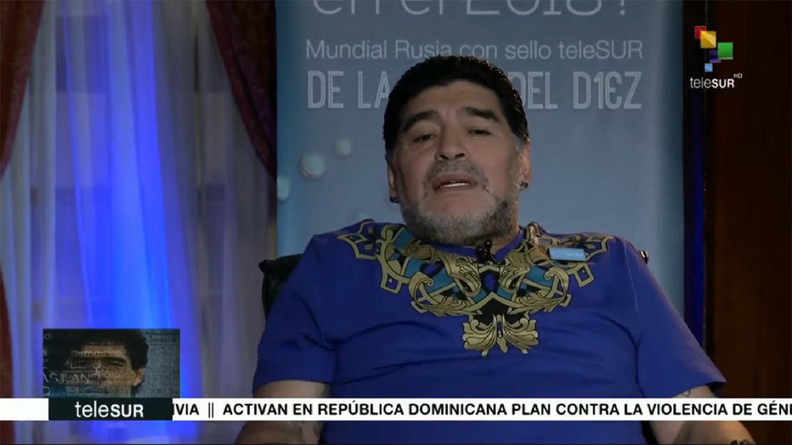 Maradona recargado: bancó a Maduro y les pegó a Macri, Fulop y al Puma Rodríguez