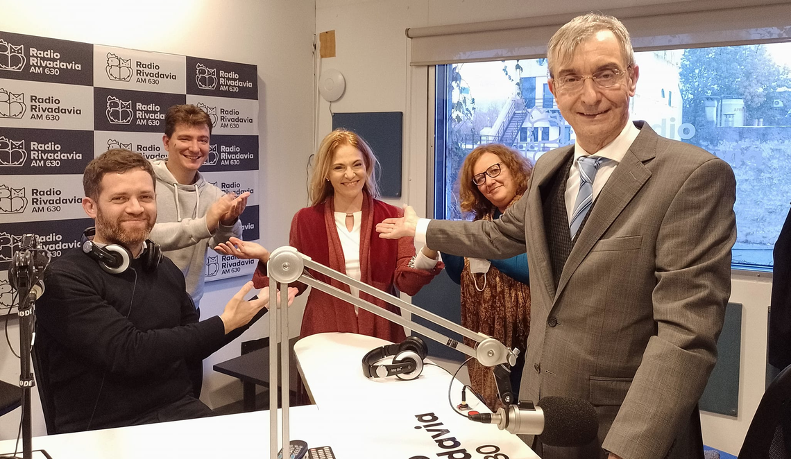 En Radio Rivadavia, junto a Nelson Castro.