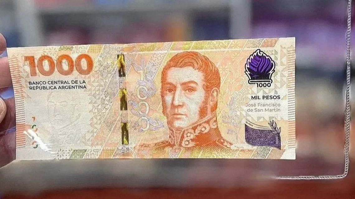 En este nuevo billete de $1000 aparece la figura de San Martín.