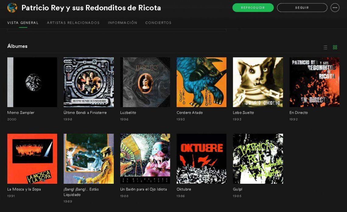 Spotify subió la discografía completa de Los Redondos pese al enojo del Indio Solari