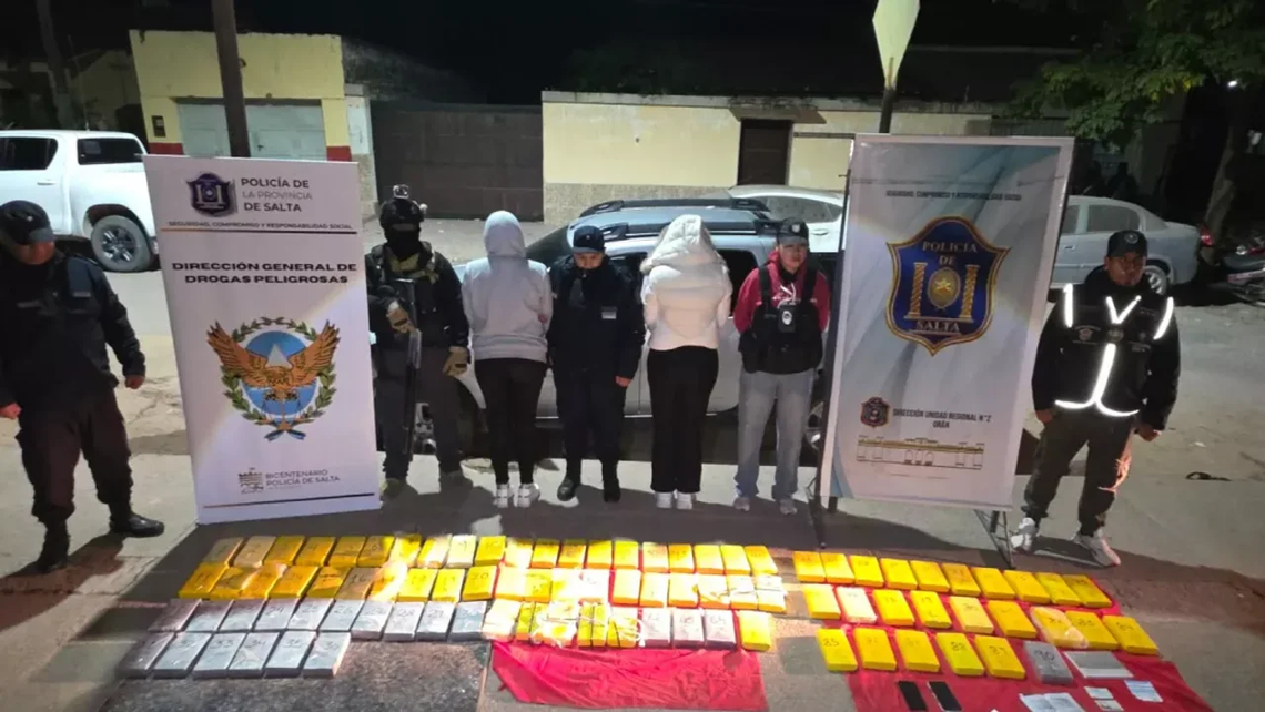 En Colonia Santa Rosa secuestraron un cargamento oculto de 89 kilos y 285 gramos de cocaína.