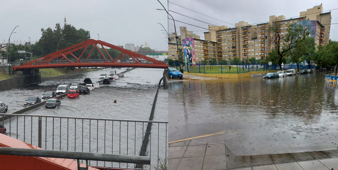 Ciudad de Buenos Aires: fuertes lluvias generaron inundaciones y memes