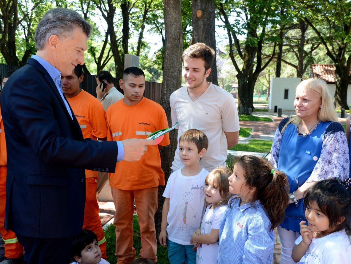 Macri inauguró el Paseo de la República junto a la Quinta de Olivos