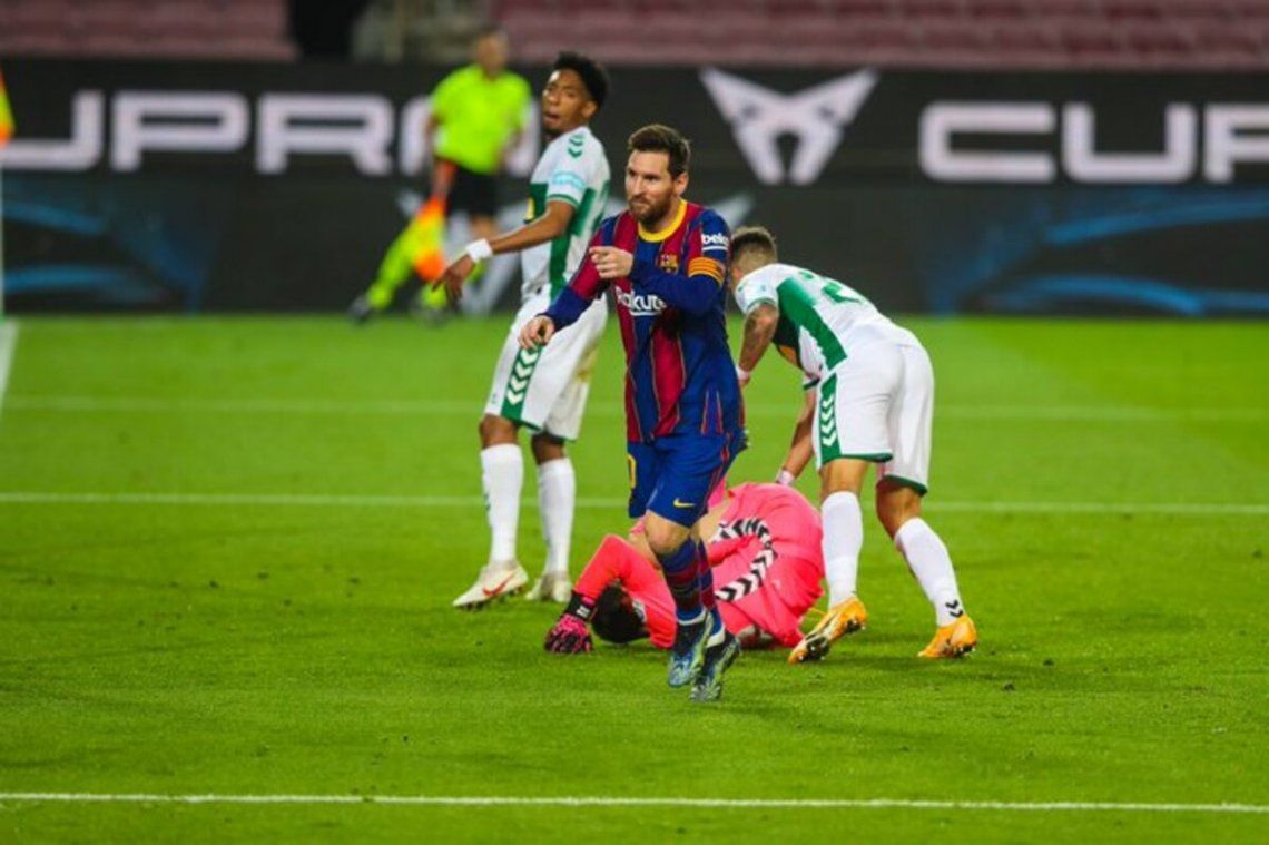 Lionel Messi aportó dos tantos para la goleada del Barcelona