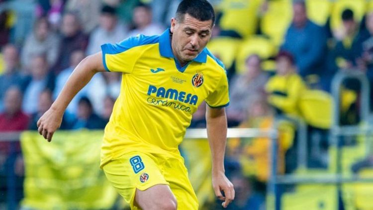Juan Román Riquelme se divirtió en el partido homenaje.