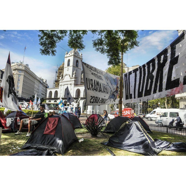 Milagro Sala: se fueron casi todos del acampe en Plaza de Mayo