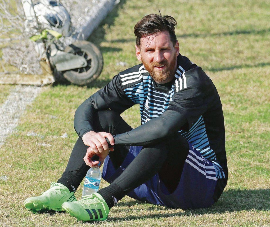 dLio Messi en la cancha de Huracán