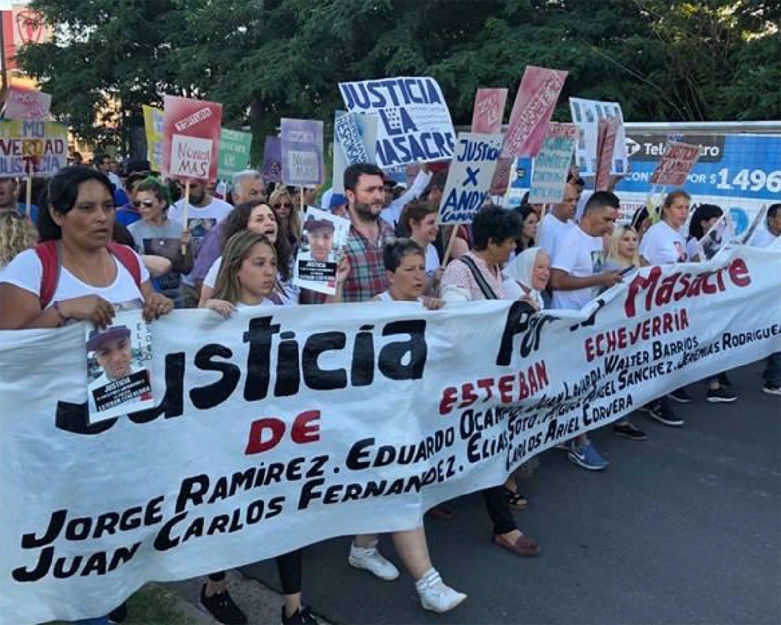 Esteban Echeverría: una multitud reclamó justicia por víctimas de la Masacre de Transradio