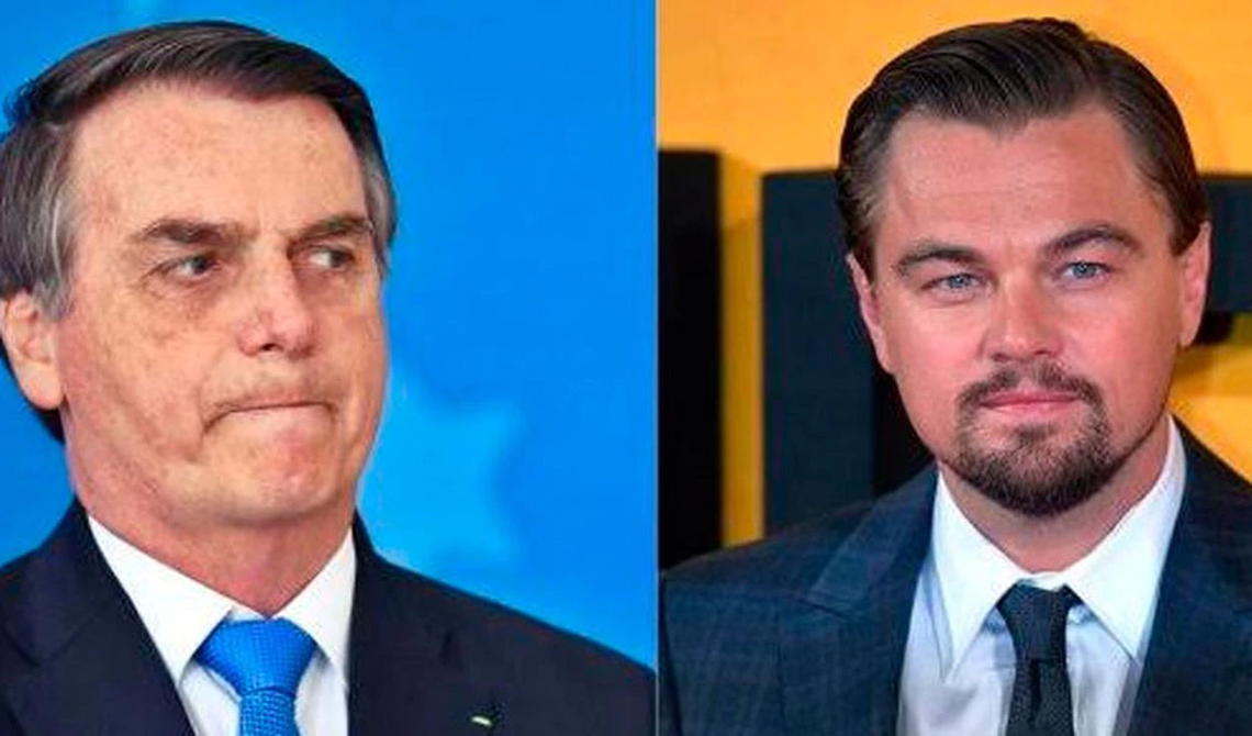 Bolsonaro cruzó fuerte a Leonardo DiCaprio en Twitter.