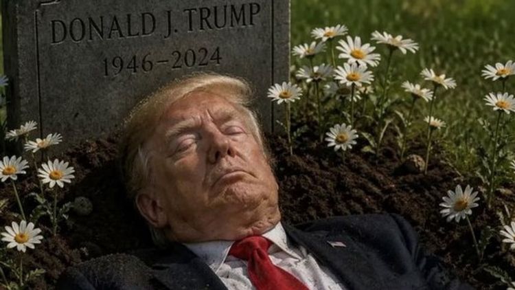 Protagonista de Star Wars publicó una imagen de Trump en su tumba