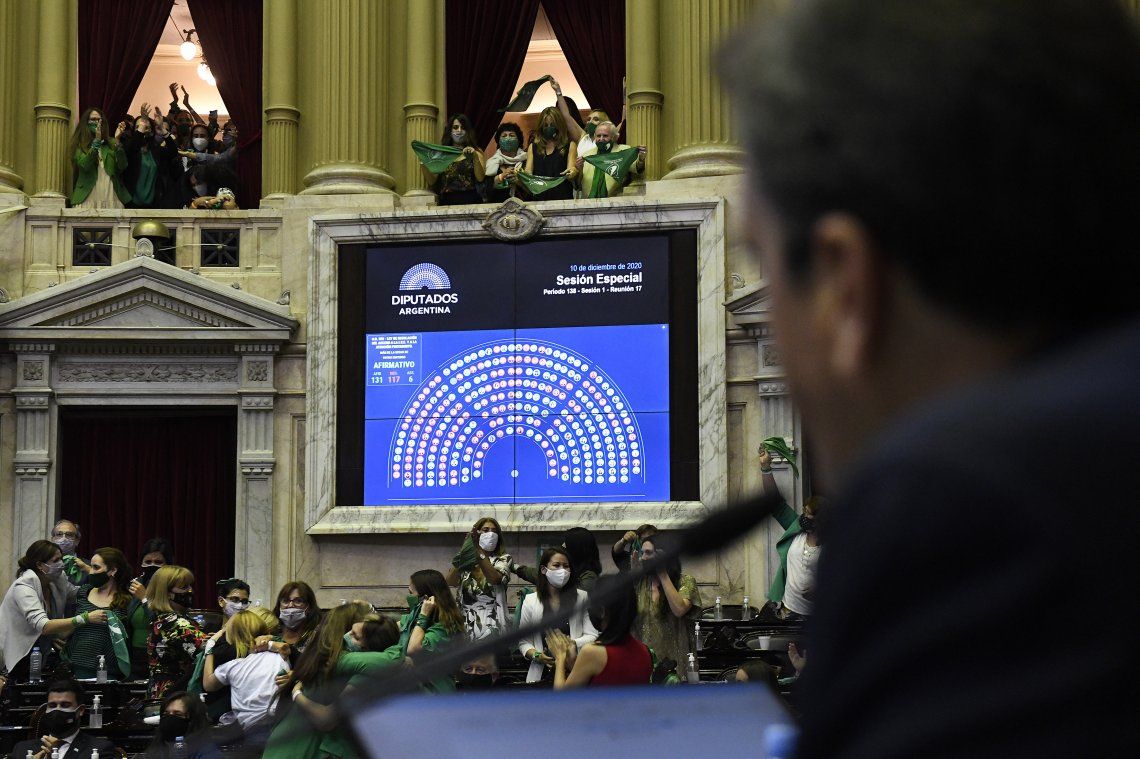 En fotos: así se vivió la media sanción en diputados de la ley de aborto legal