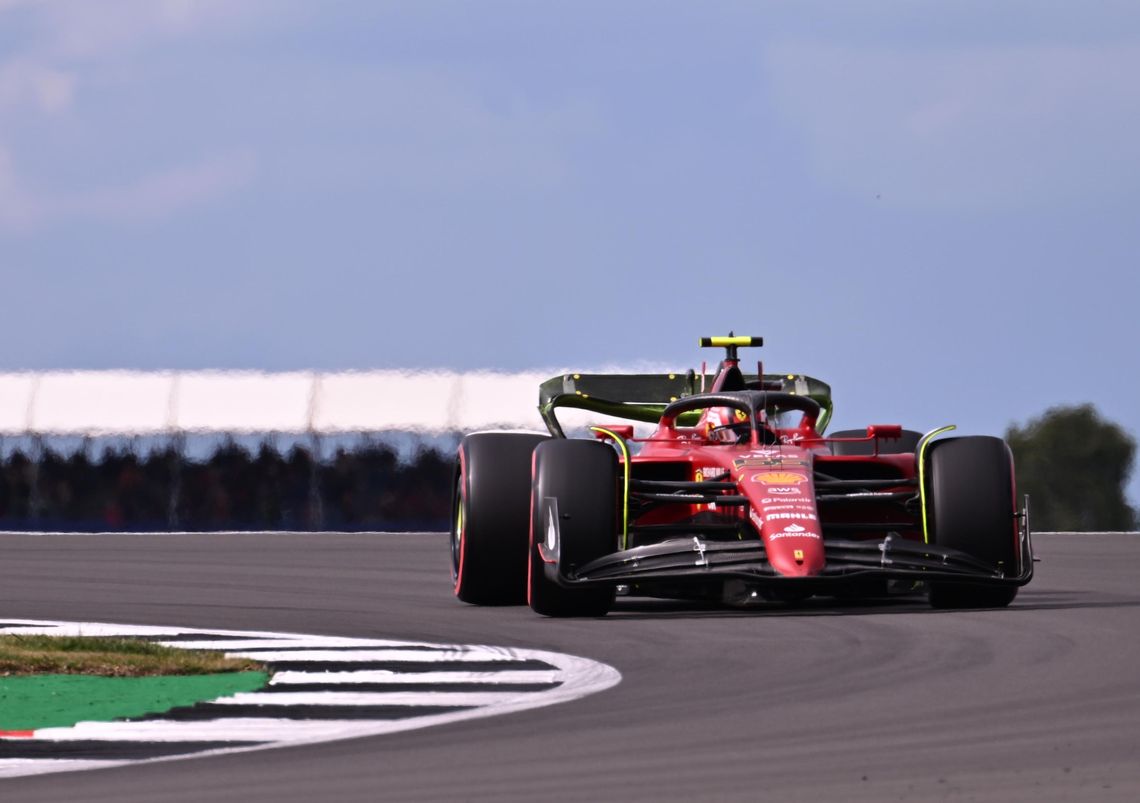 La Ferrari de Carlos Sainz fue las pruebas libres para el GP de Fórmula 1 de Silverstone
