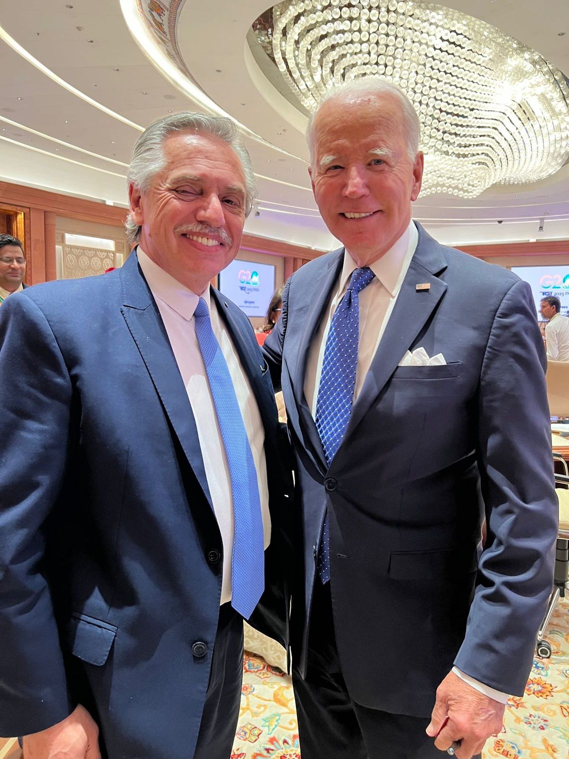 Alberto Fernández y Joe Biden en la Cumbre del G20