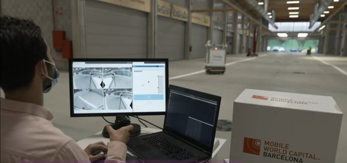 El Mercado Central de Barcelona inciará la prueba piloto del Robot desinfectante autónomo 5G.