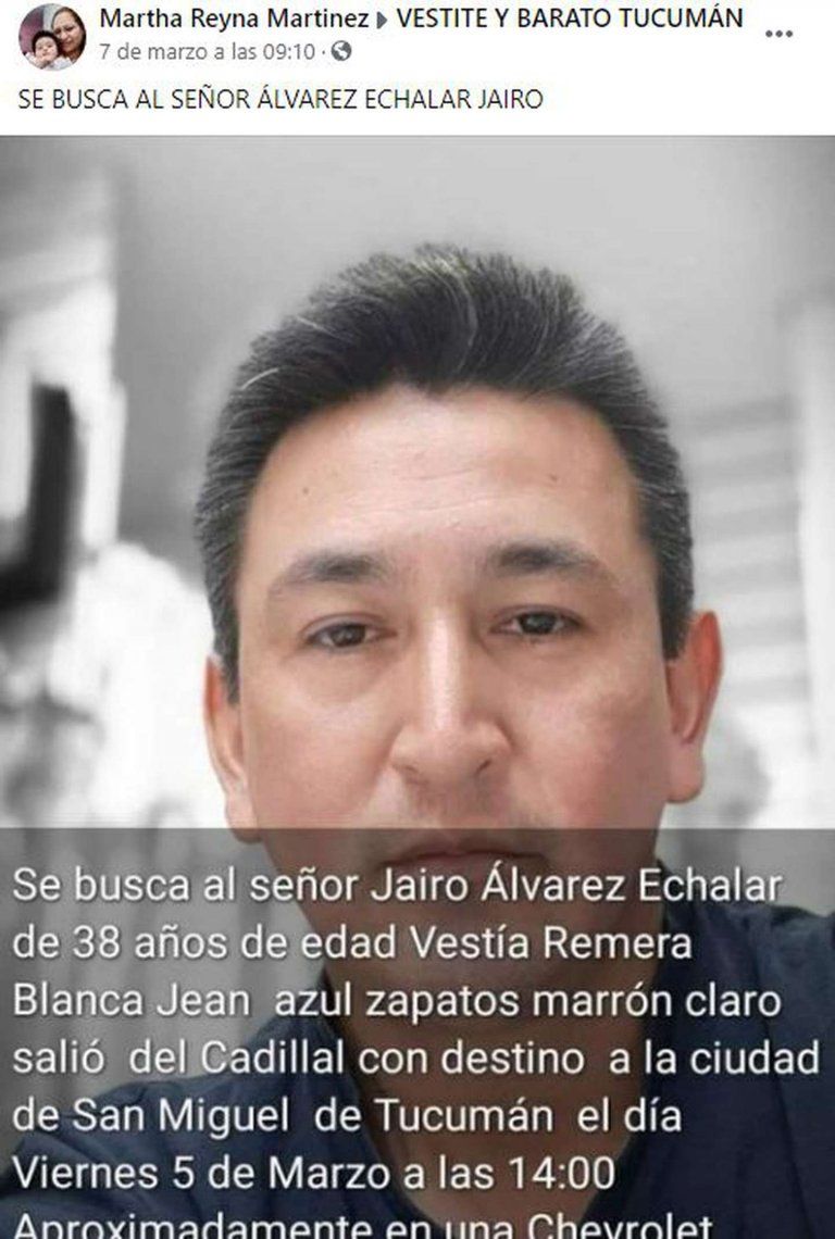 Tucumán: el pedido en redes sociales para encontrar al empresario