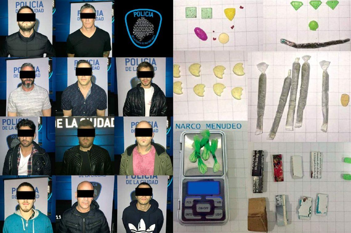 11 detenidos con drogas afuera de una fiesta electrónica