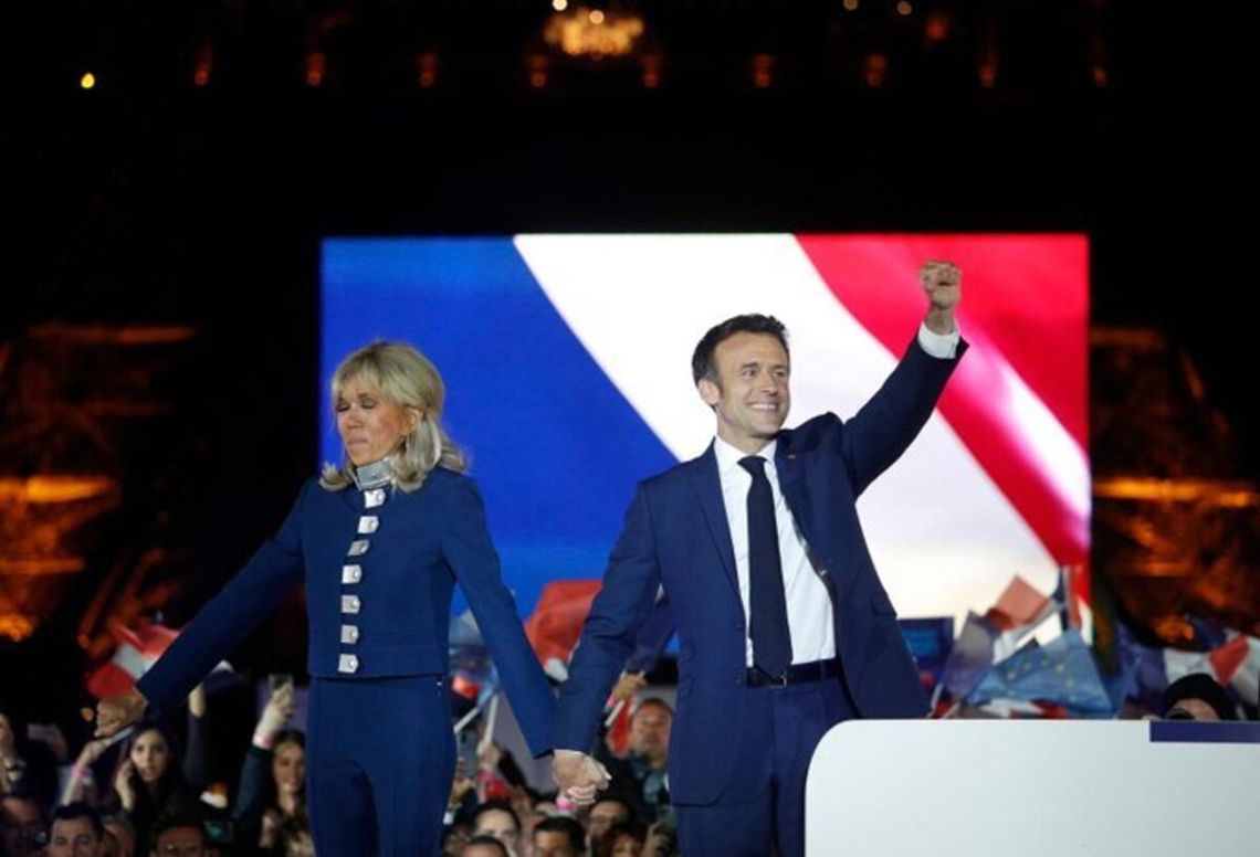 Macron reelecto en Francia.