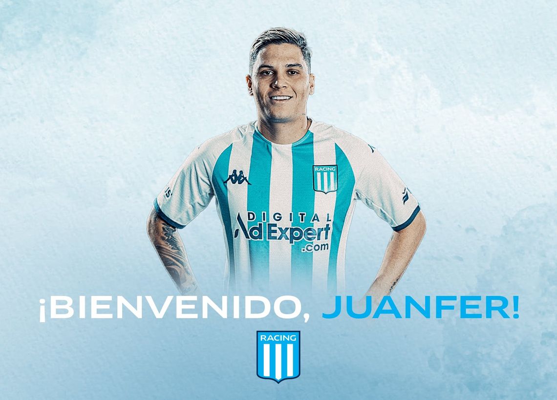 Juanfer Quintero fue presentado en Racing y podría debutar ante Unión.