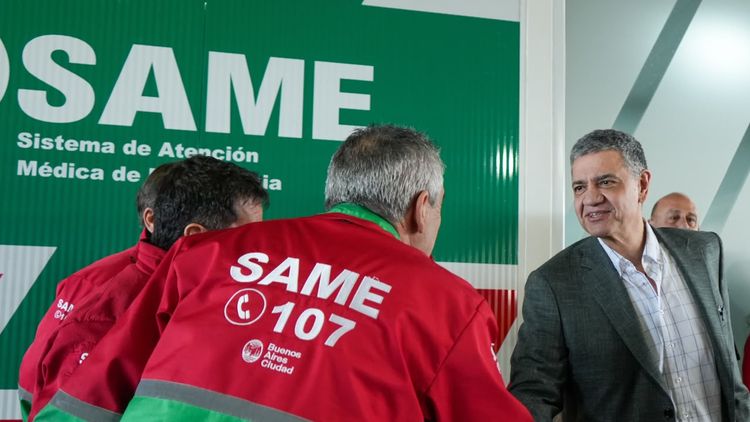 El Jefe de Gobierno porteño, Jorge Macri inaugura una nueva base del SAME en Palermo