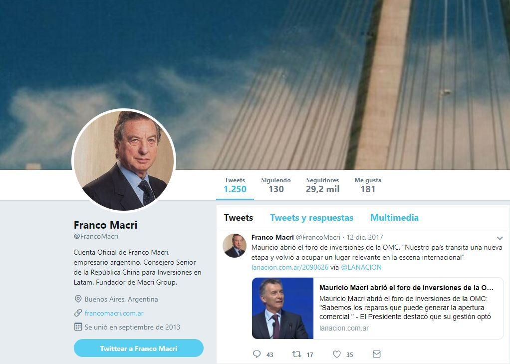 Franco Macri en Twitter: sus definiciones más trascendentes en la red social