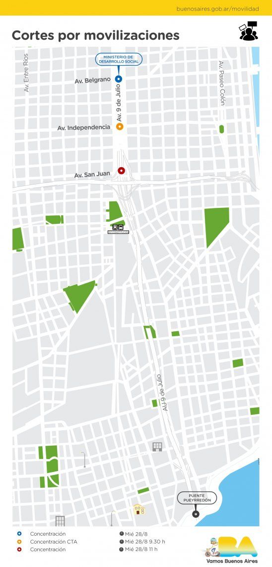Emergencia alimentaria: manifestantes marcharon por la 25 de Mayo hasta el centro porteño