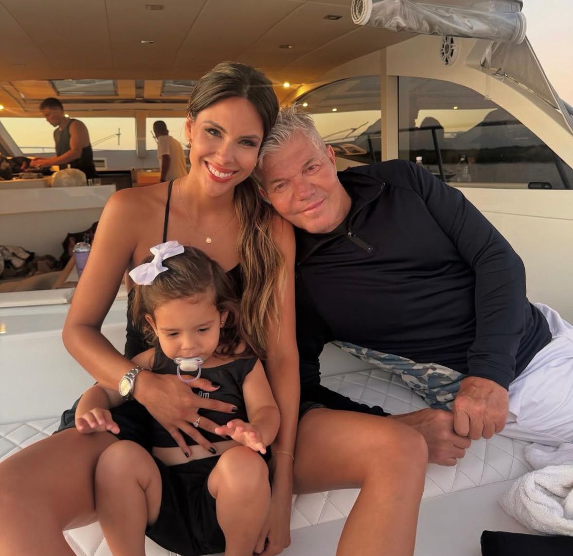 Barby Franco, junto a Fernando Burlando y su hija (foto: redes)