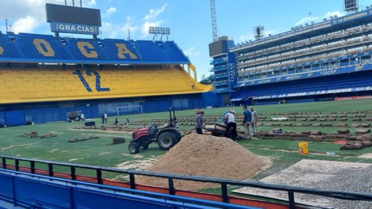 Work continues in La Bombonera to improve drainage