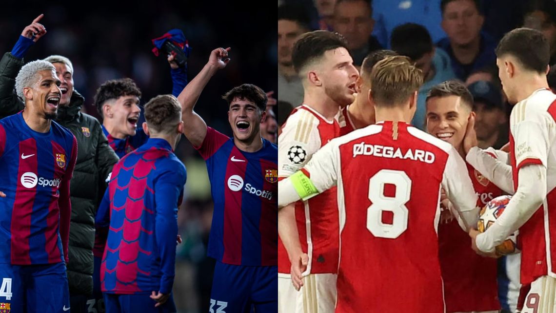 Barcelona y Arsenal siguen en carrera en la UEFA Champions League.