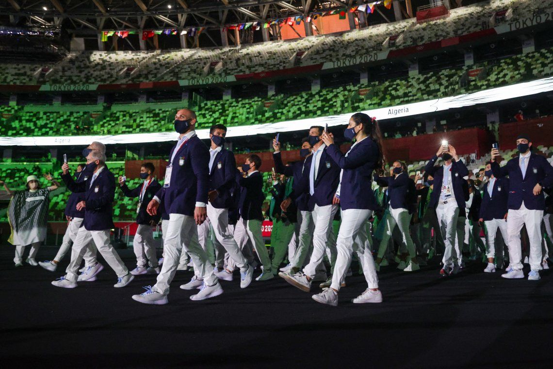La delegación argentina desfiló en la Ceremonia Inaugural de los Juegos Olímpico de Tokio 2020