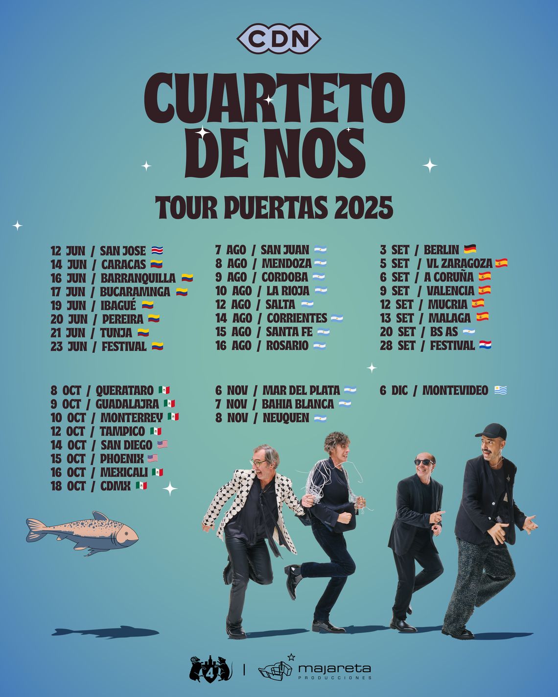 La banda girará por Latinoamérica y Europa.