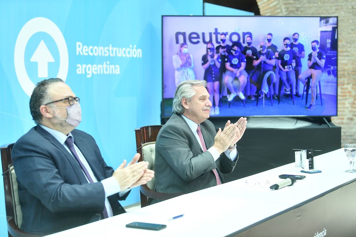 Satisfacción del presidente Alberto Fernández por el lanzamiento del picosatélite argentino 