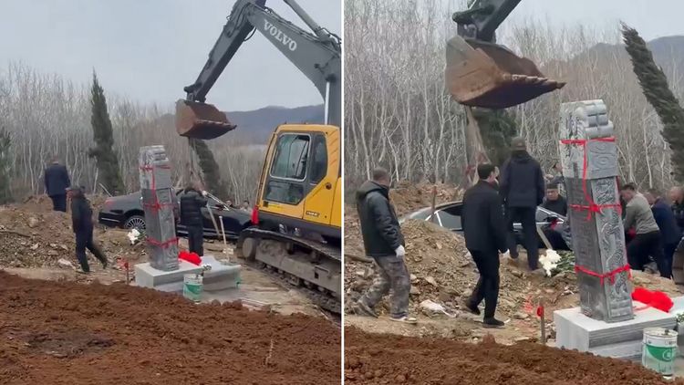 Un abogado fue enterrado junto a su lujoso auto en China.