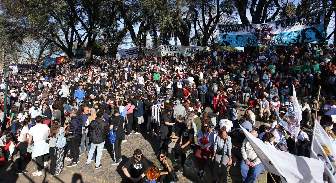 Acto de solidaridad con Cristina Fernández de Kirchner en Parque Lezama
