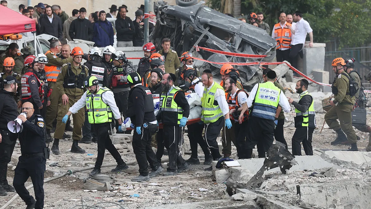 El misil lanzado por Iraní impactó en un edificio residencial de Beit Shemesh.