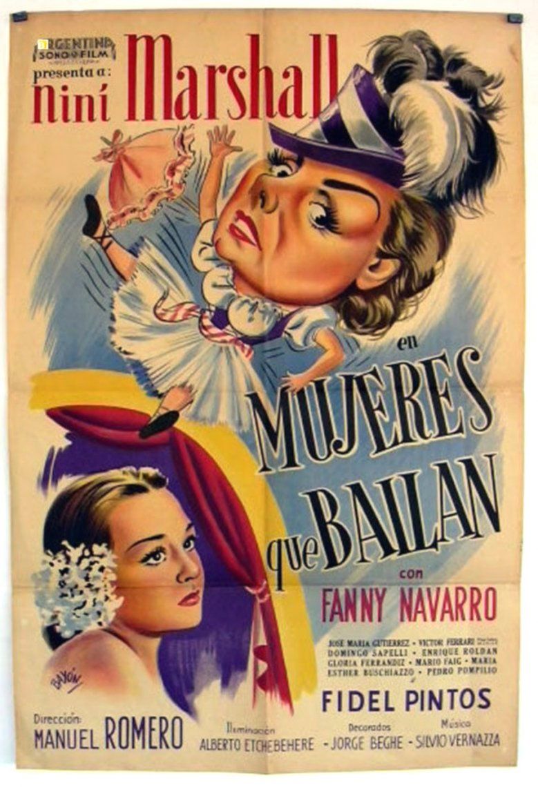 Poster de la película Mujeres que bailan (1949), clásico de Niní Marshall