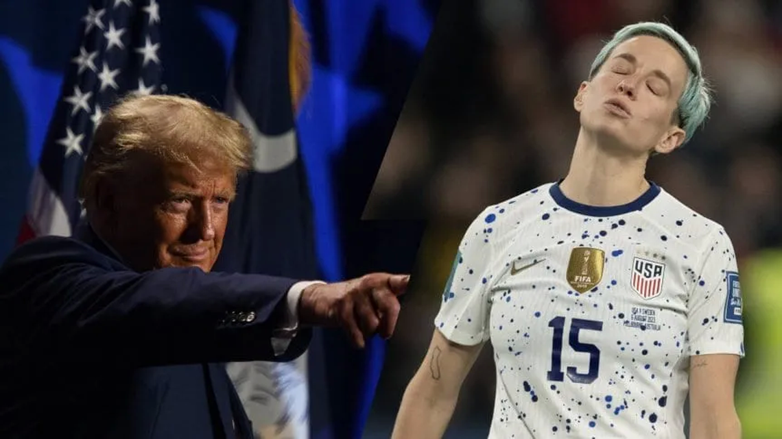 Donald Trump critica a Rapinoe tras quedar afuera en el Mundial Femenino. 