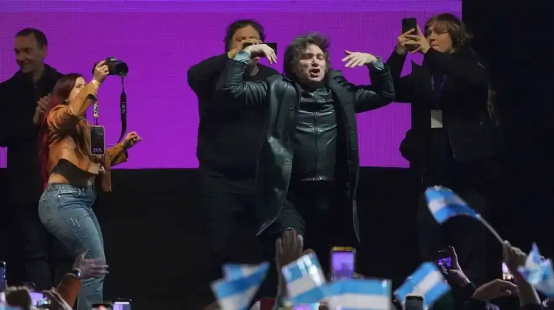 Javier Milei cerró el último miércoles la campaña de La Libertad Avanza en Moreno.