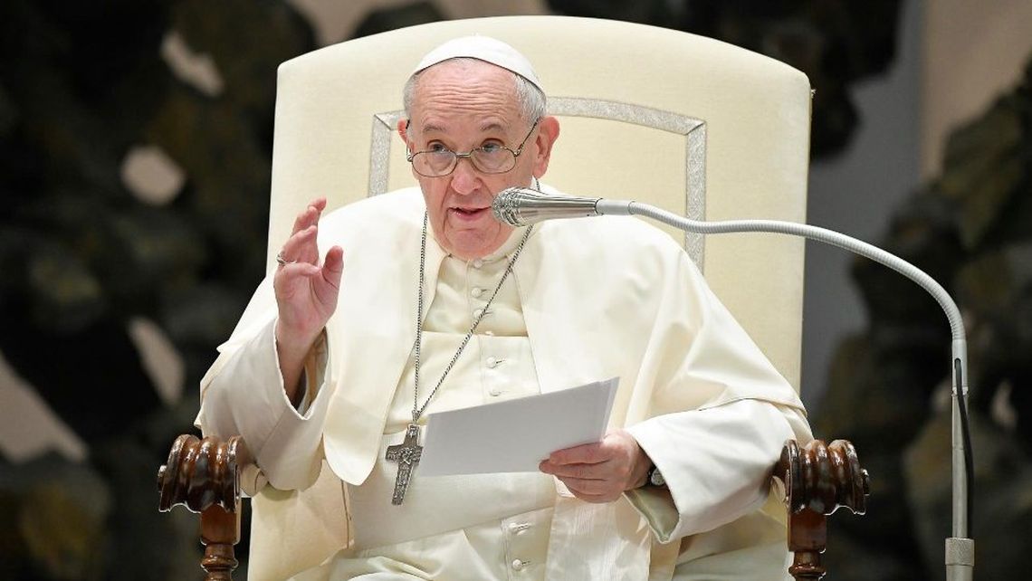 El Papa Francisco durante la Audiencia Pública en el Vaticano.