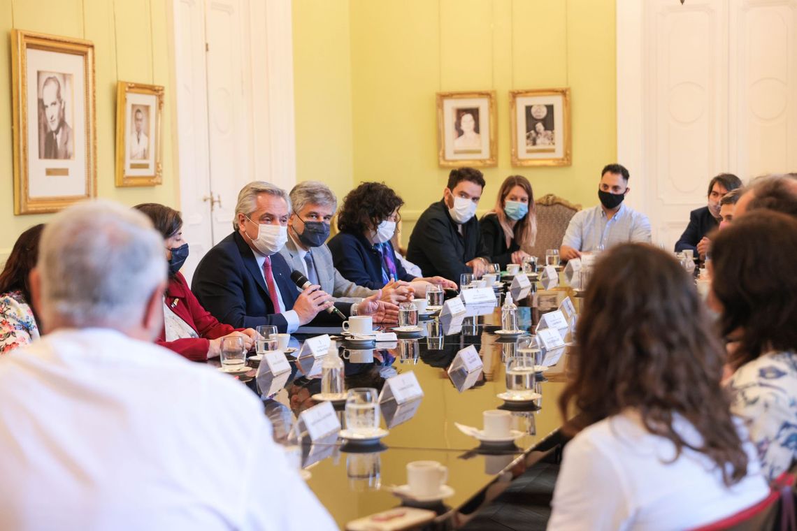 El Presidente Alberto Fernández condujo una nueva reunión de la Mesa Interministerial.